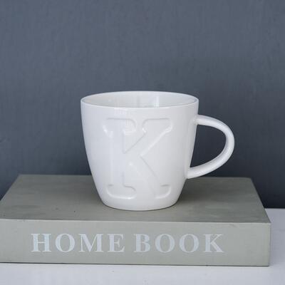 English Letter Initial Ceramic Cup
