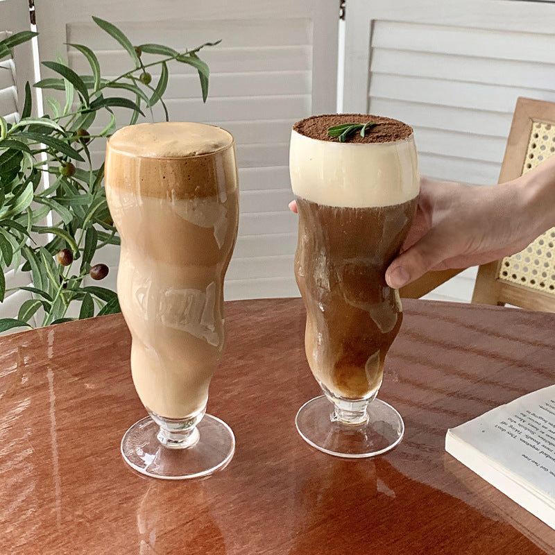 Curvy Iced Coffee Glass