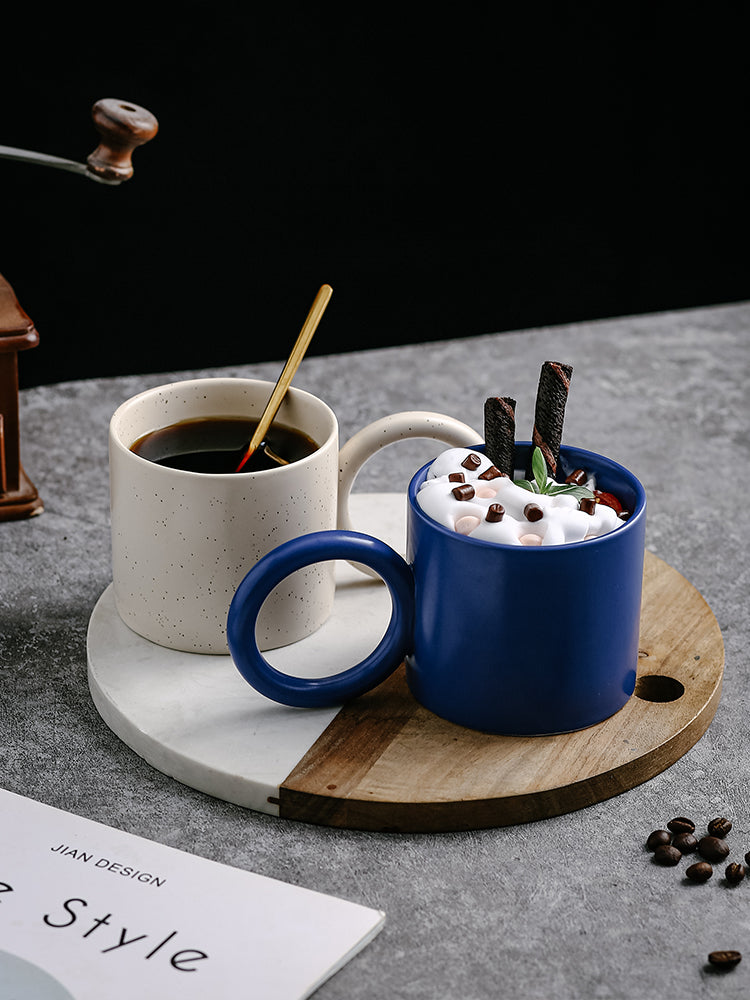 Big Ear Ceramic Cup with Spoon